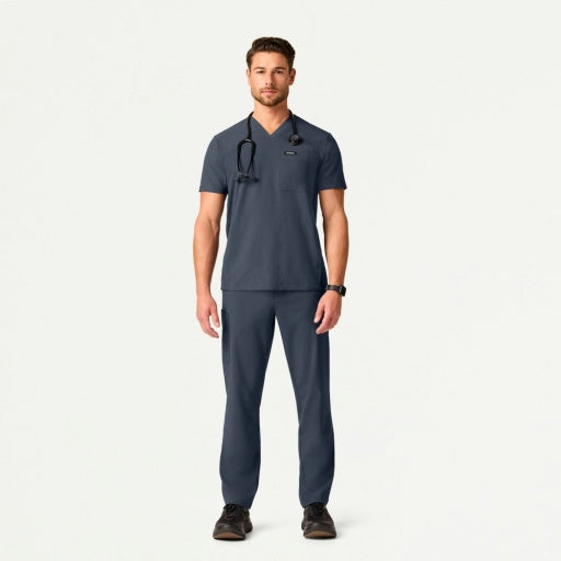 ULTRAlite M10013 Men's Bron 3-Pocket Scrub Top Carbon Gray