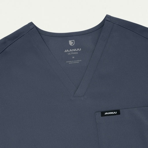 ULTRAlite M10025 Men's Holmes 1-Pocket Classic Scrub Top Carbon Gray