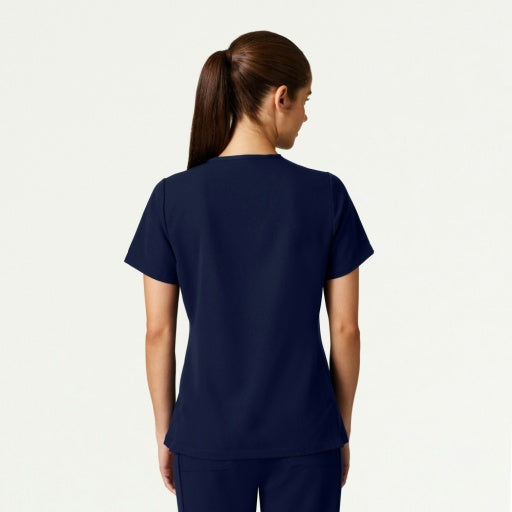 ULTRAlast W10009 Women's Carte Slim 2-Pocket Scrub Top Midnight Navy