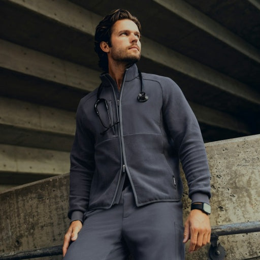 Hybrid Fleece M60016 Men's Cloud Hybrid Fleece Jacket Carbon Gray