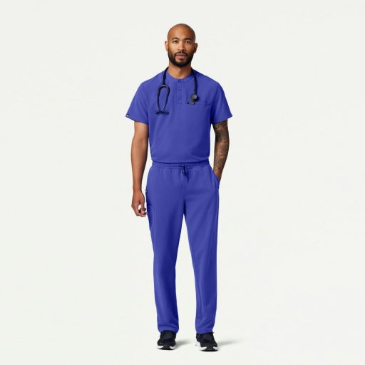 ULTRAlast M10003 Men's Reeve Henley Scrub Top Moon Blue