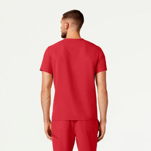 ULTRAlast M10002 Men's Platt 3-Pocket Scrub Top Brilliant Red
