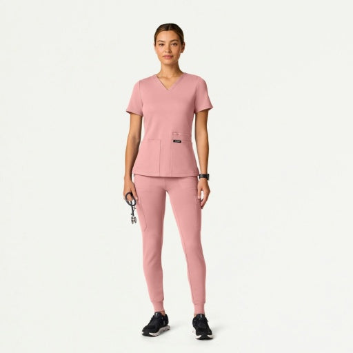 ULTRAsoft W40002 Women's Kait 10-Pocket Skinny Scrub Joggers Mauve