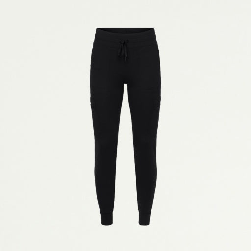 ULTRAsoft W40002 Women's Kait 10-Pocket Skinny Scrub Joggers Black