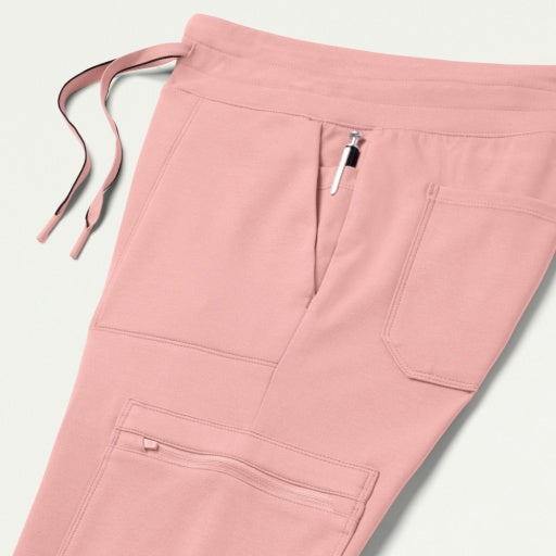 ULTRAsoft W40002 Women's Kait 10-Pocket Skinny Scrub Joggers Mauve