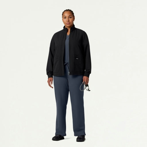 ULTRAlast W60001 Women's Ceri 6-Pocket Scrub Jacket Black
