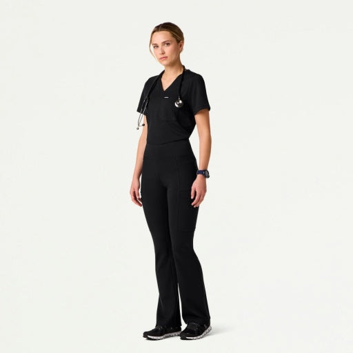 ULTRAsoft W40005 Women's Perri Yoga Scrub Pants Black