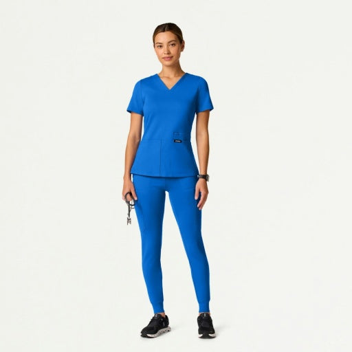 ULTRAsoft W30014 Women's Kass Slim 4-Pocket Scrub Top Royal Blue