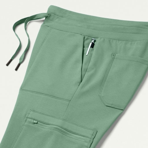 ULTRAsoft W40002 Women's Kait 10-Pocket Skinny Scrub Joggers Sage