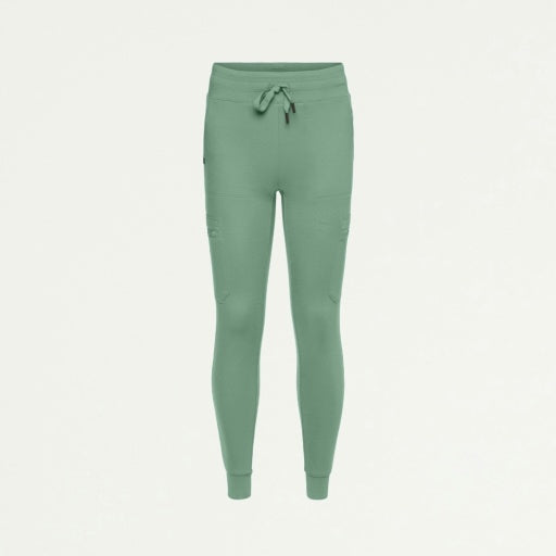 ULTRAsoft W40002 Women's Kait 10-Pocket Skinny Scrub Joggers Sage