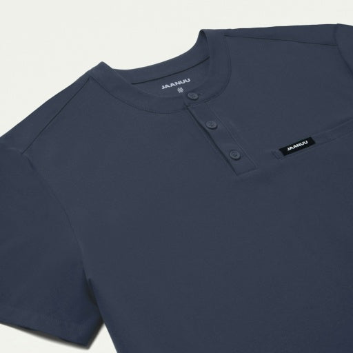 ULTRAlast M10003 Men's Reeve Henley Scrub Top Carbon Gray