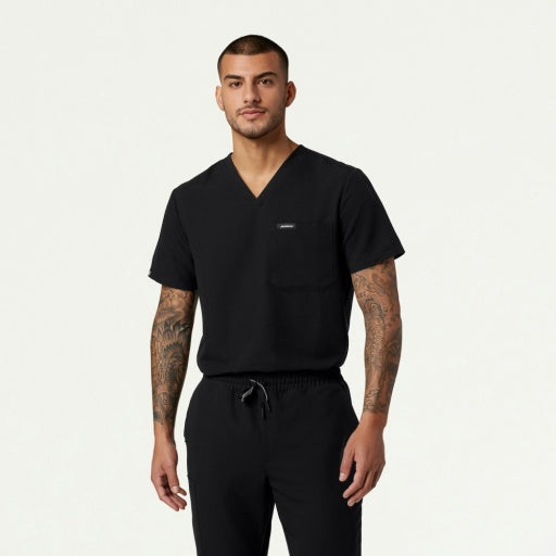 ULTRAlast M10001 Men's Holmes 1-Pocket Scrub Top Black