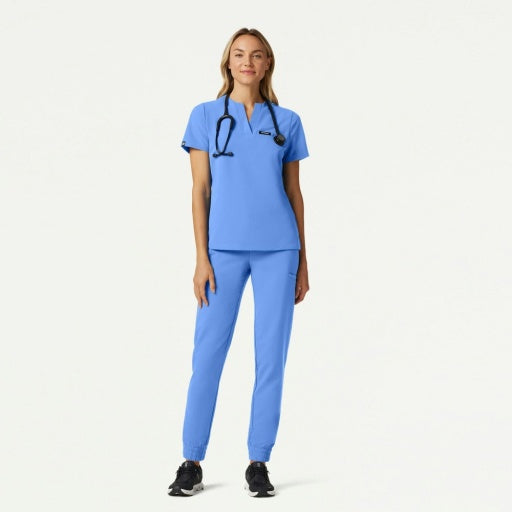 ULTRAlast W20009 Women's Jace Skinny On-The-Go Scrub Joggers Ceil Blue