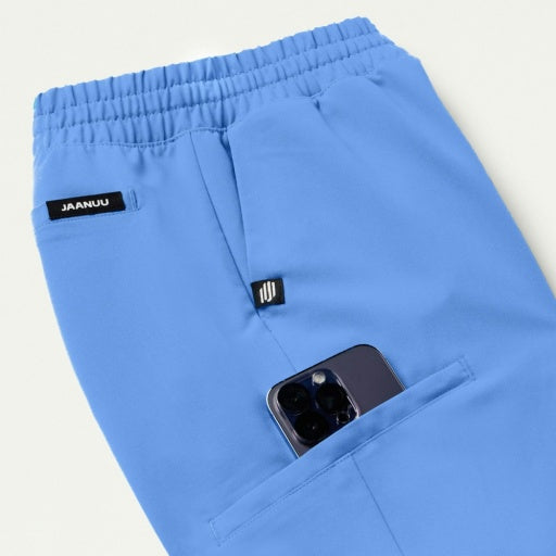 ULTRAlast W20009 Women's Jace Skinny On-The-Go Scrub Joggers Ceil Blue