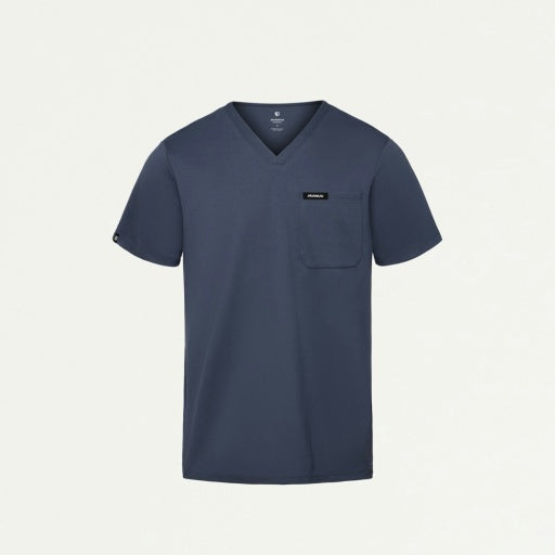 ULTRAsoft M30008 Men's Asher Slim Scrub Top Carbon Gray