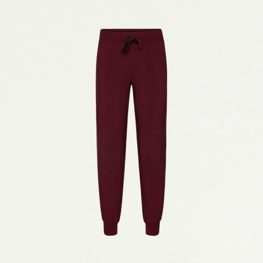 ULTRAlite W20037 Women's Silex 6-Pocket Slim Scrub Joggers Burgundy