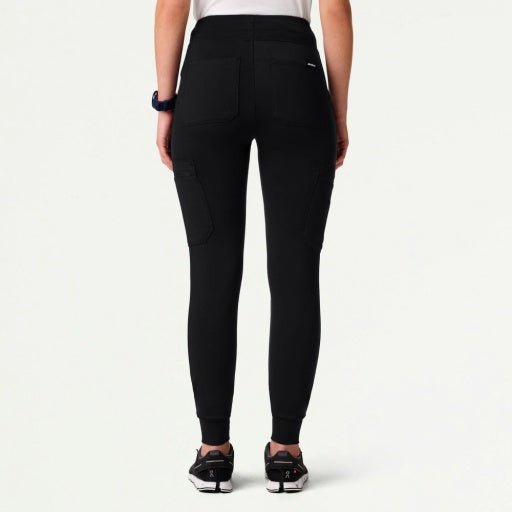 ULTRAsoft W40002 Women's Kait 10-Pocket Skinny Scrub Joggers Black