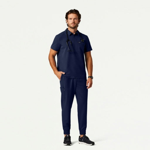 ULTRAlast M10005 Men's Calderon Polo Scrub Top Midnight Navy