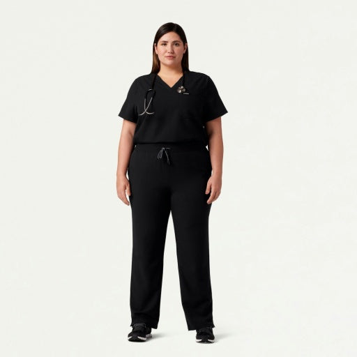 ULTRAlast W20001 Women's Xenos Knit-Waist Scrub Pants Black