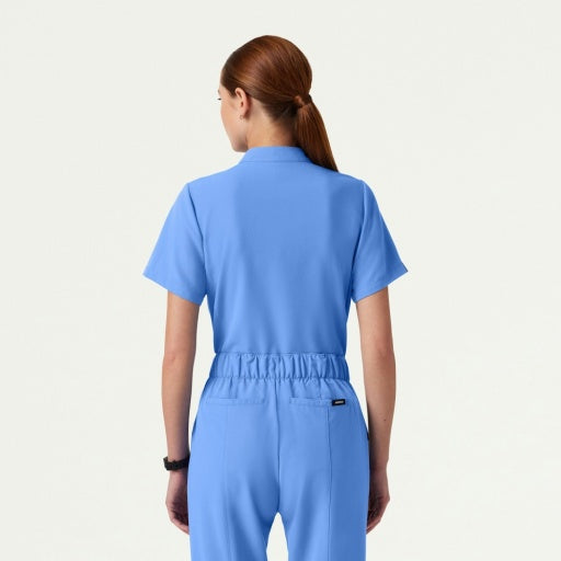 ULTRAlast W10006 Women's Savi Stand-Collar Scrub Top Ceil Blue