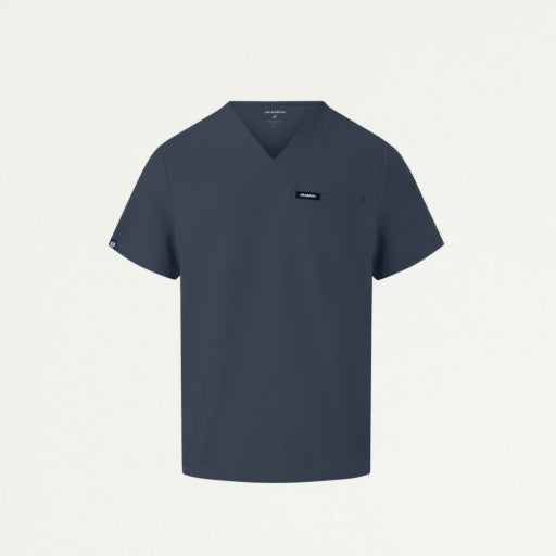 ULTRAlast M10002 Men's Platt 3-Pocket Scrub Top Carbon Gray