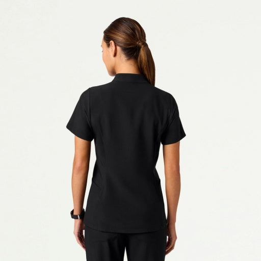 ULTRAlite W10039 Women's Aria Fit & Flare Scrub Top Black
