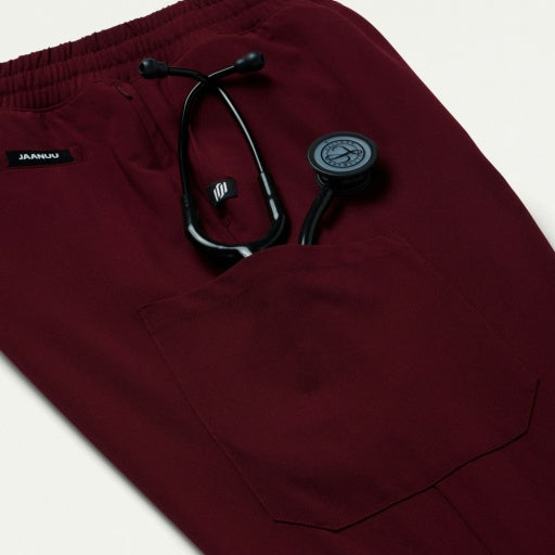 ULTRAlite M20016 Men's Rhodes Straight-Leg Scrub Pants Burgundy