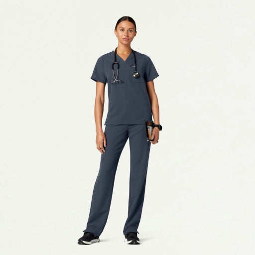 ULTRAlast W10001 Women's Rhena 1-Pocket Scrub Top Carbon Gray