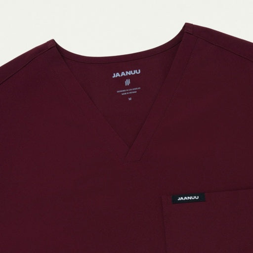 ULTRAlite M10004 Men's Holmes 1-Pocket Scrub Top Burgundy