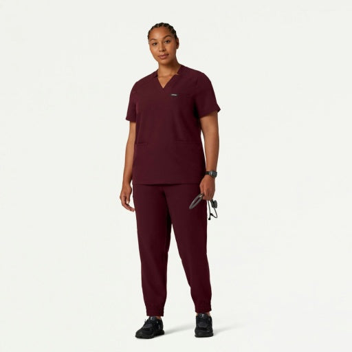 ULTRAlast W20002 Women's Neo Cargo Scrub Joggers Burgundy