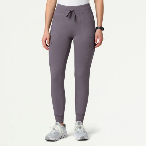 ULTRAsoft W40002 Women's Kait 10-Pocket Skinny Scrub Joggers Titanium