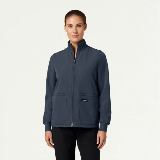 ULTRAlast W60001 Women's Ceri 6-Pocket Scrub Jacket Carbon Gray