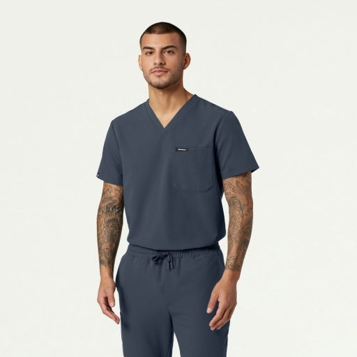 ULTRAlast M10001 Men's Holmes 1-Pocket Scrub Top Carbon Gray