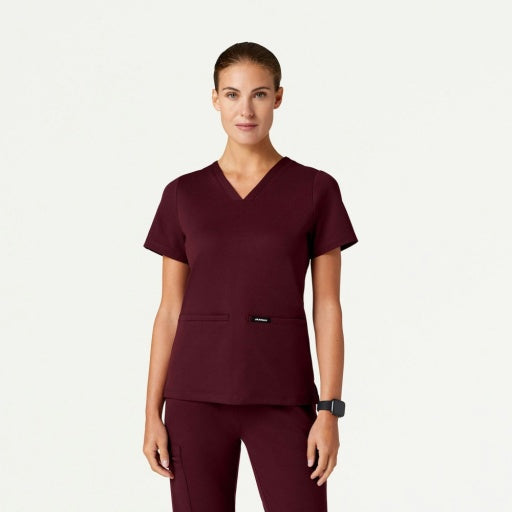 ULTRAsoft W30003 Women's Cesi Slim Scrub Top Burgundy