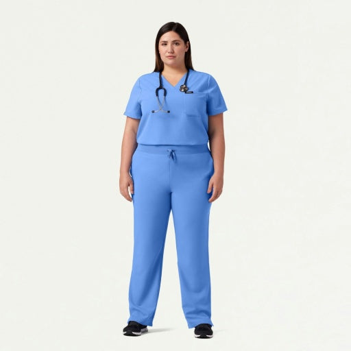 ULTRAlast W10001 Women's Rhena 1-Pocket Scrub Top Ceil Blue
