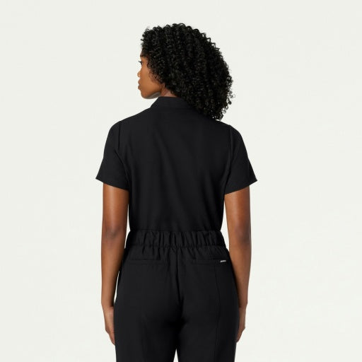 ULTRAlast W10006 Women's Savi Stand-Collar Scrub Top Black