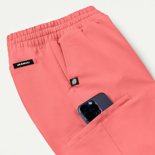 ULTRAlast W20009 Women's Jace Skinny On-The-Go Scrub Joggers Digital Pink
