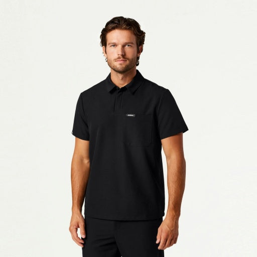 ULTRAlast M10005 Men's Calderon Polo Scrub Top Black