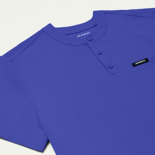 ULTRAlast M10003 Men's Reeve Henley Scrub Top Moon Blue