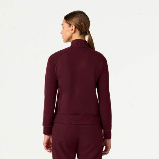 Hybrid Fleece W60018 Women's Cloud Hybrid Fleece Bomber Jacket Burgundy