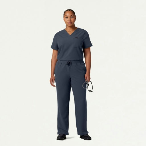 ULTRAlast W10001 Women's Rhena 1-Pocket Scrub Top Carbon Gray