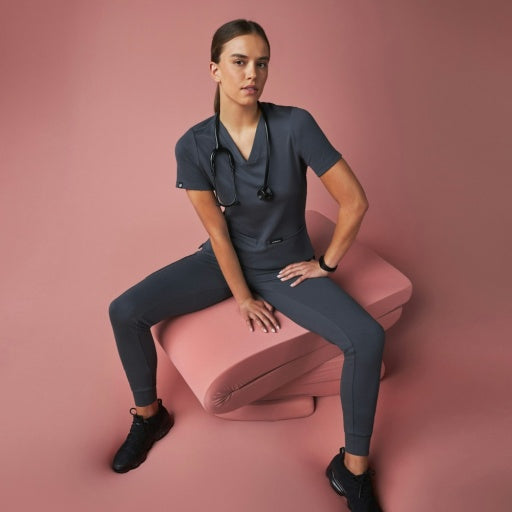 ULTRAsoft W40001 Women's Rubi Slim Scrub Joggers Carbon Gray