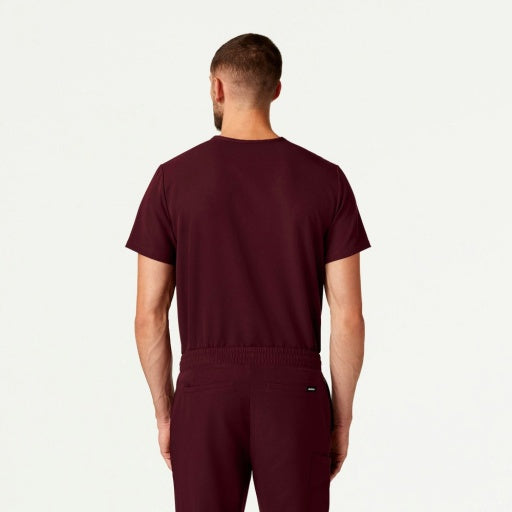 ULTRAlast M10001 Men's Holmes 1-Pocket Scrub Top Burgundy
