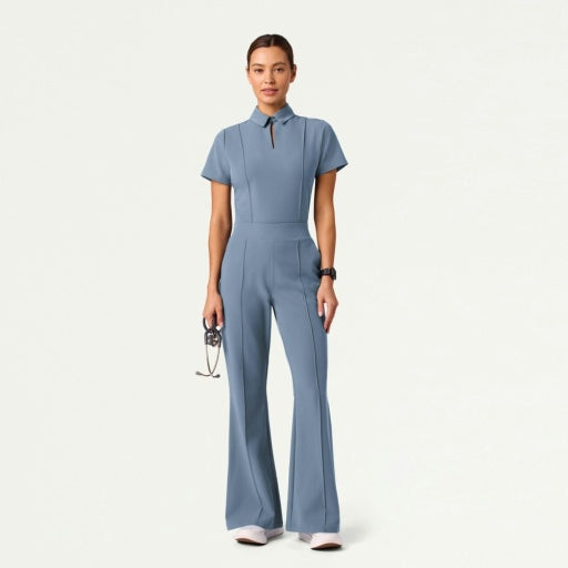 ULTRAlast W20033 Women's Kori Slim High-Waisted Scrub Pants Storm Blue