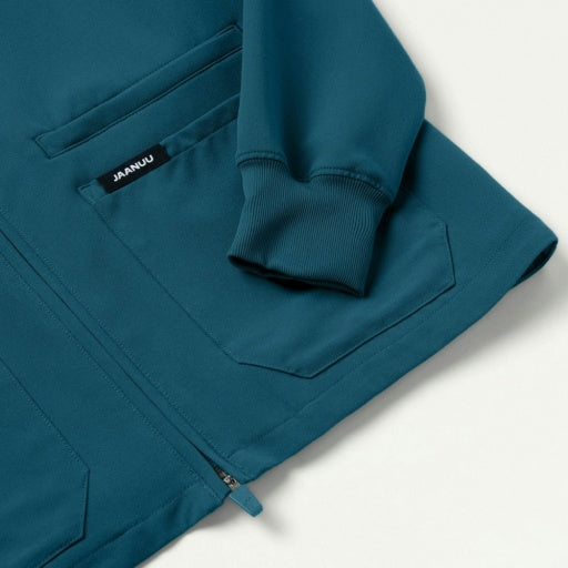 ULTRAlast W60001 Women's Ceri 6-Pocket Scrub Jacket Caribbean Blue