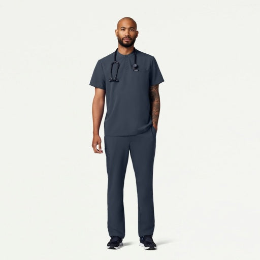 ULTRAlast M10003 Men's Reeve Henley Scrub Top Carbon Gray