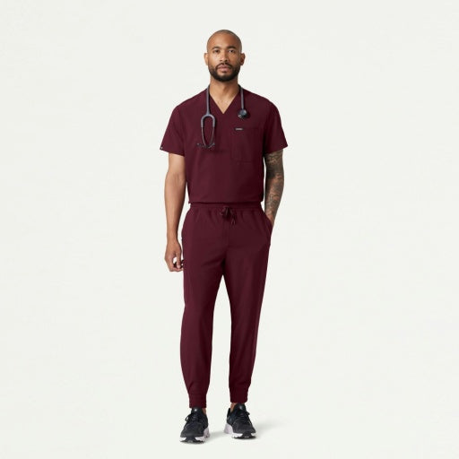 ULTRAlite M20004 Men's Powell Scrub Joggers Burgundy
