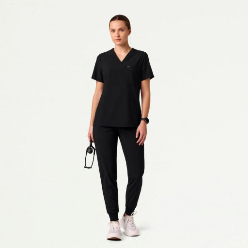 ULTRAlite W20037 Women's Silex 6-Pocket Slim Scrub Joggers Black