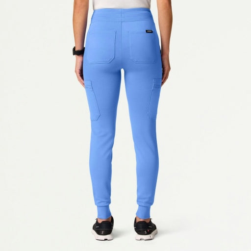ULTRAsoft W40002 Women's Kait 10-Pocket Skinny Scrub Joggers Ceil Blue