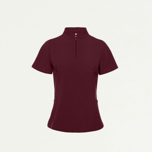 ULTRAlite W10039 Women's Aria Fit & Flare Scrub Top Burgundy